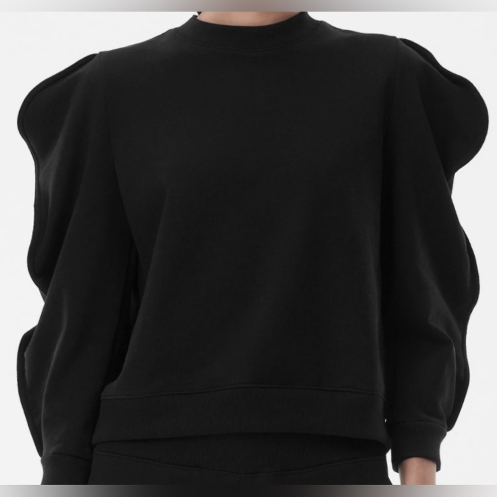 Tibi scallop sweatshirt size L black